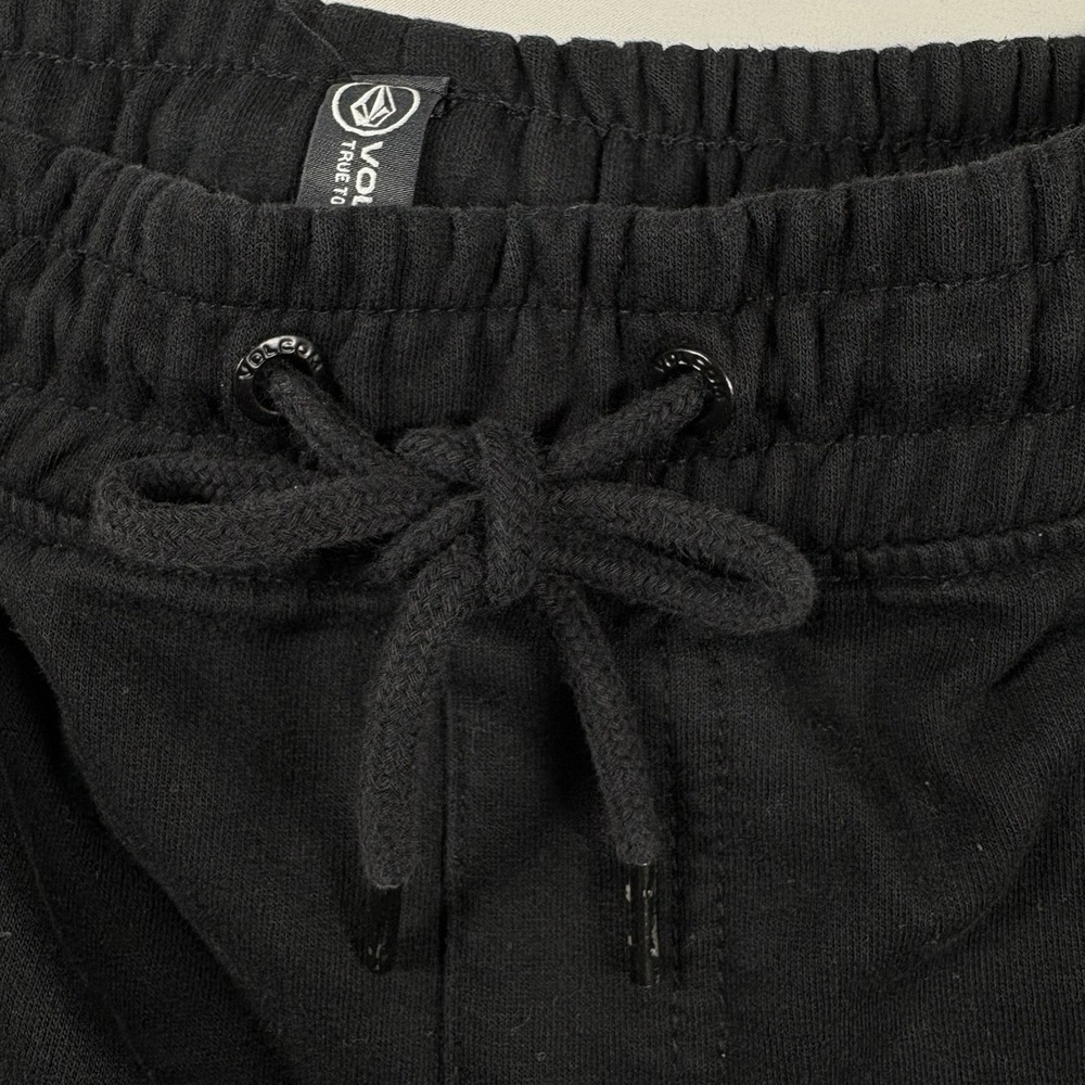 Volcom Stone Fleece Jogger Sweatpants Mens Medium Black Drawstring Graphic Logo - Picture 5 of 14